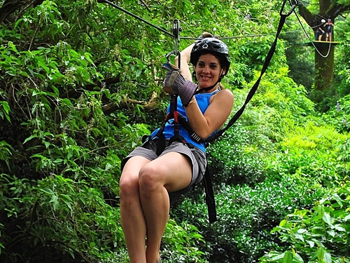 Zipline over Dunn's River Falls and Dunn's River Falls